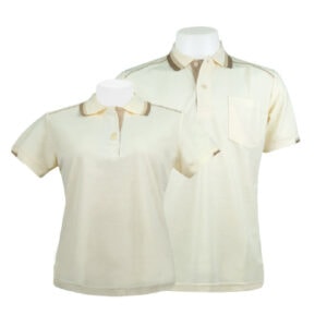 เสื้อโปโลสีครีม NU Polo ผ้า TK Ring หนานุ่ม สวมใส่สบาย