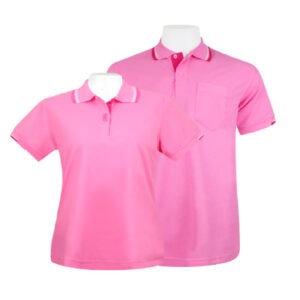 เสื้อโปโลสีชมพู ชาย หญิง NU Polo